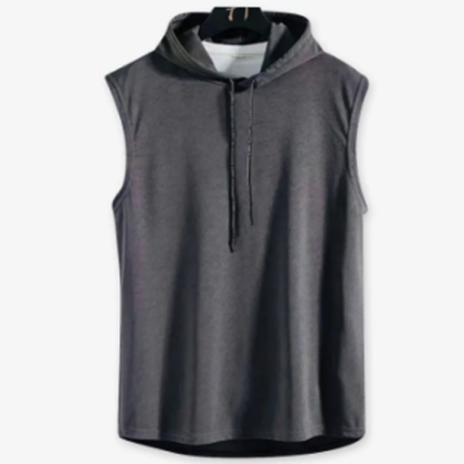 Men Cotton Hoodies Sleeveless Muscle Gym Sport Slim Vest